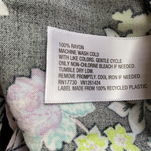 Wild Fable Black Floral Sleeveless Slip Midi Dress - Picture 7 of 7